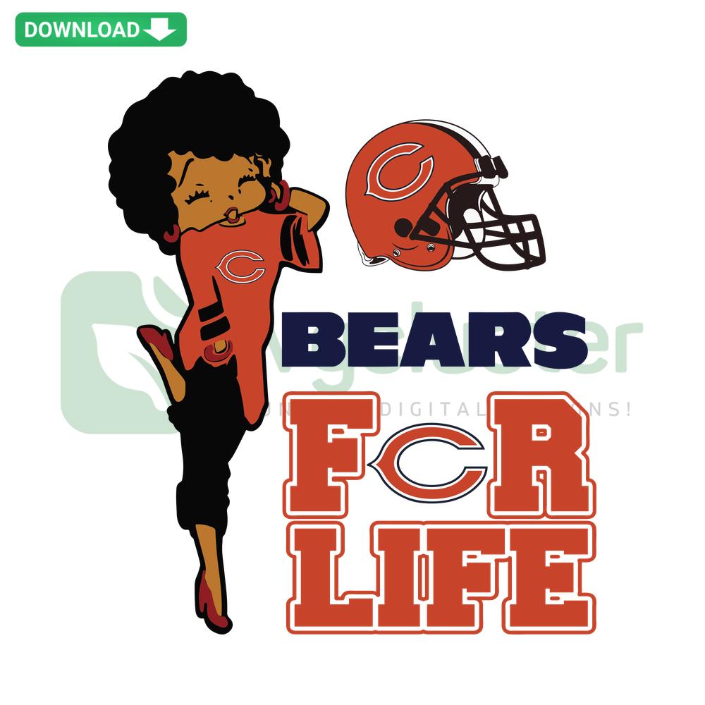 Chicago Bears For Life SVG digital download, featuring iconic logos and designs, perfect for fans, crafting, and cutting projects.