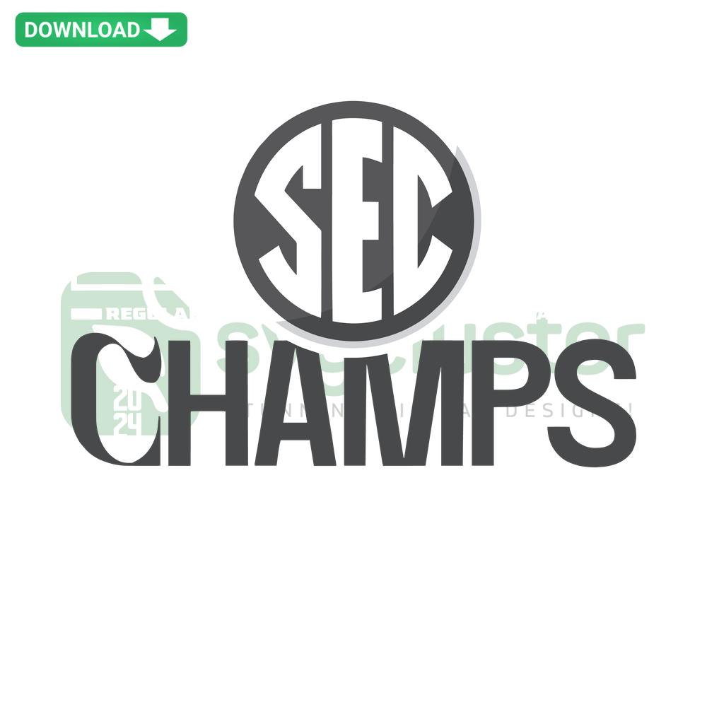 Tennessee Volunteers SEC Champs 2024 Basketball SVG with team logo; perfect SVG template for cards and crafting projects.