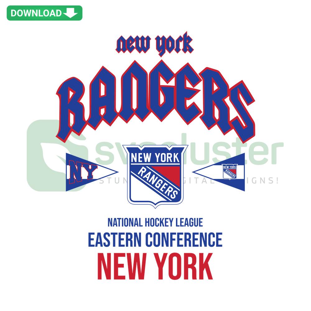 New York Ranger Hockey NHL Vintage SVG Design, Retro Style, Digital Download by SVGCluster