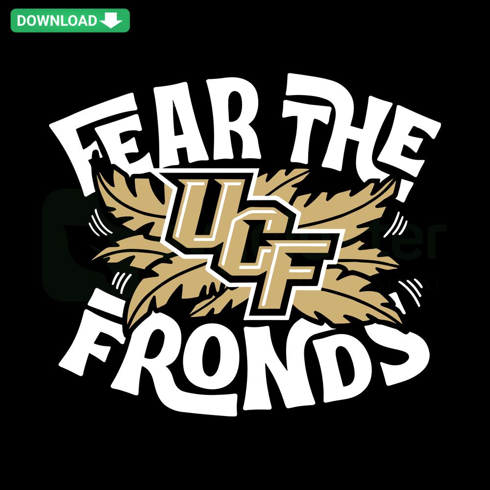 UCF Fear the Fronds NCAA SVG, Editable Digital Download, Knight Logo, Palm Fronds, Golden Black Design, Vector Graphic.