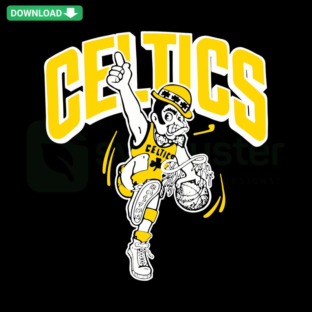 Boston Celtics Basketball Dancing SVG Digital Design, Printable Craft, Team Mascot, Sports Fan Art, DIY Cricut Projects