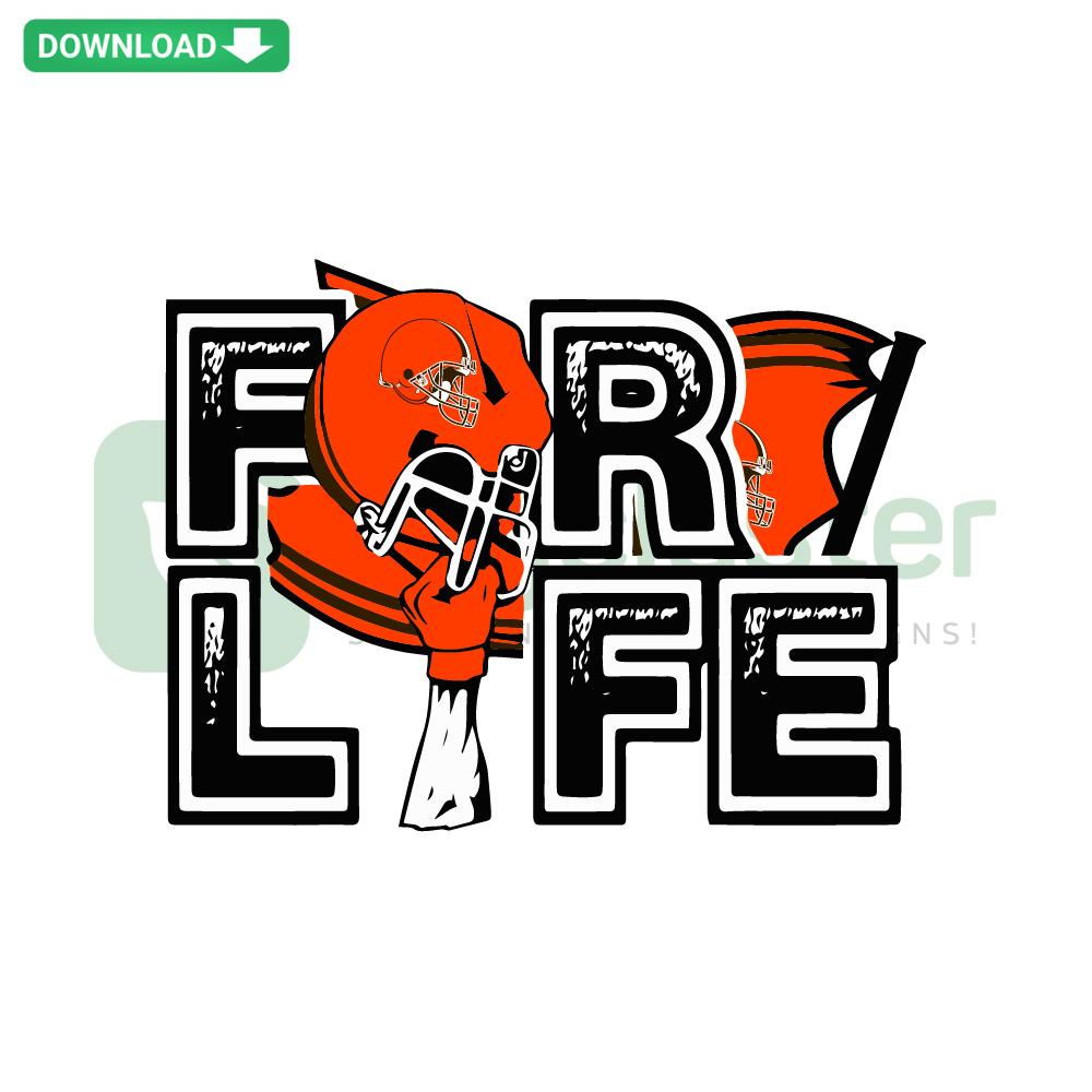 Cleveland Browns For Life NFL SVG, unique football design, perfect for digital download and fan merchandise, SVG format.