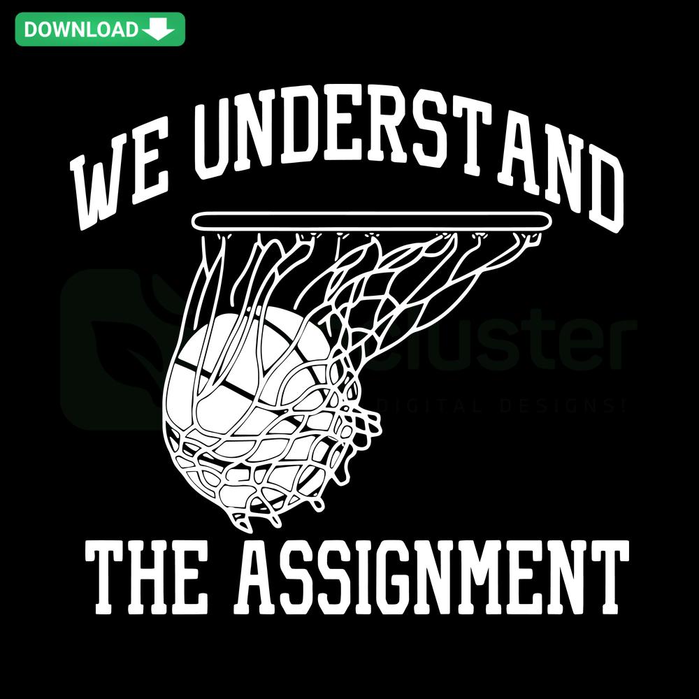 Kentucky Basketball SVG Design with We Understand The Assignment text, ideal for designers seeking SVG resources.
