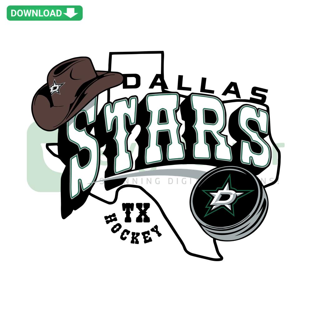 Vintage Dallas Stars NHL hockey map SVG for card templates featuring iconic team elements and retro design.