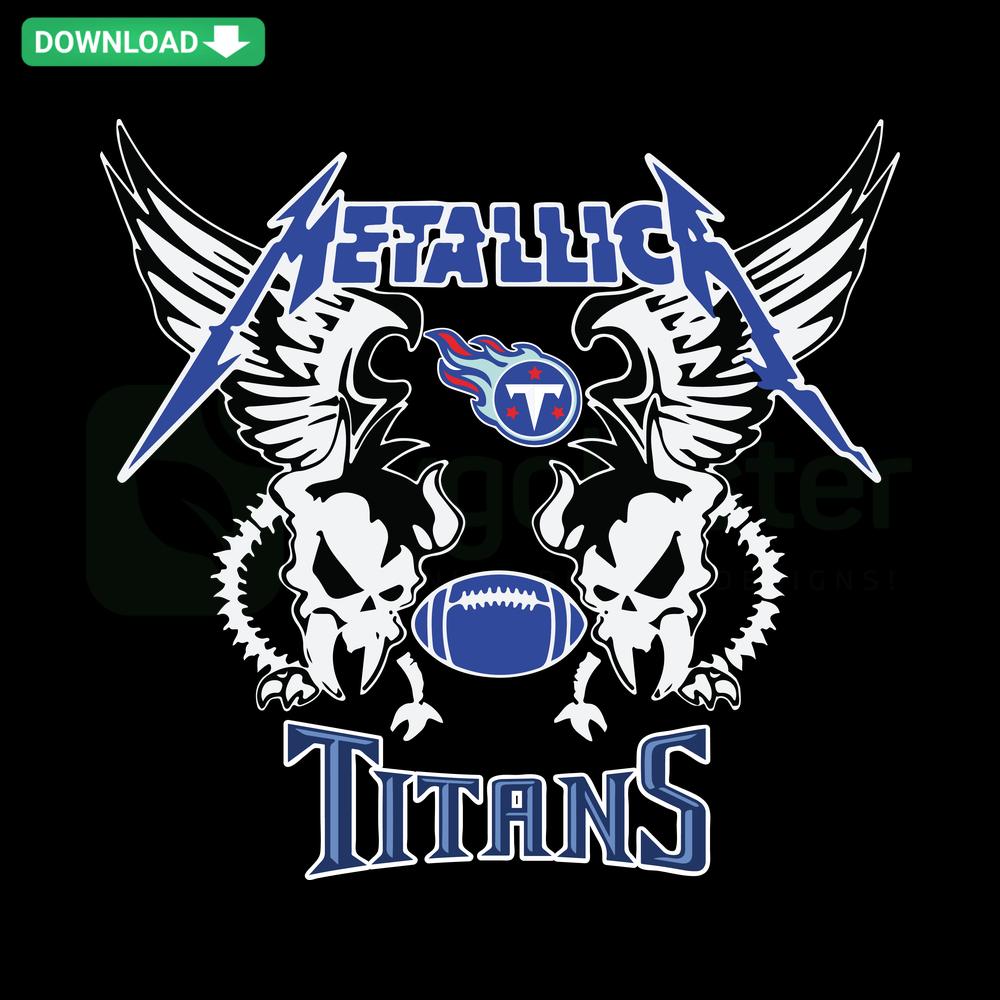 Metallica Titans SVG Design Download: Bold, iconic band logo for DIY crafts, shirts, and decor - instant digital file.