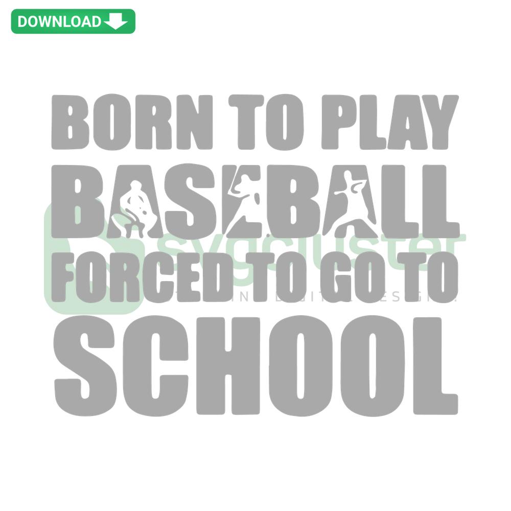 Born to Play Baseball SVG design applied on kids’ baseball jersey
