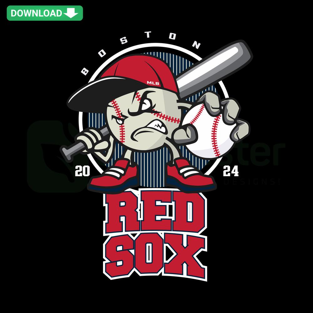 Custom Boston Red Sox Baseball MLB Club Power 2024 Season SVG, Cricut Design featuring iconic team logo and vibrant graphics.