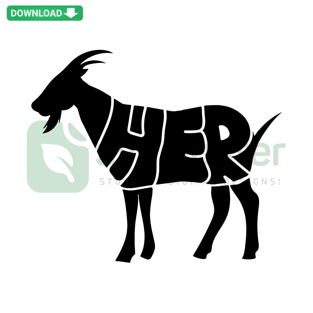 Iowa Womens Basketball Clark HER Goat SVG, Vector Art featuring Clark silhouette, bold text, digital download, sports graphic.