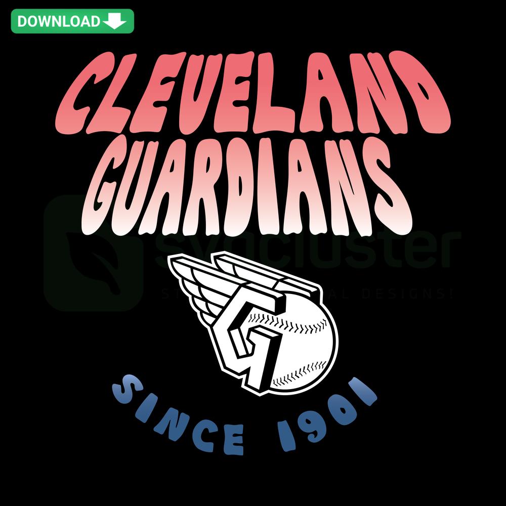 Cleveland Guardians Since 1901 SVG Design, Digital Download for Designers, MLB Baseball, Vector Art, Logo Graphics, Editable File