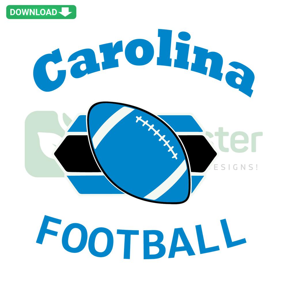 Carolina Panthers Football SVG, sleek vector graphics, digital download, featuring iconic team logo in vibrant blue and black design.