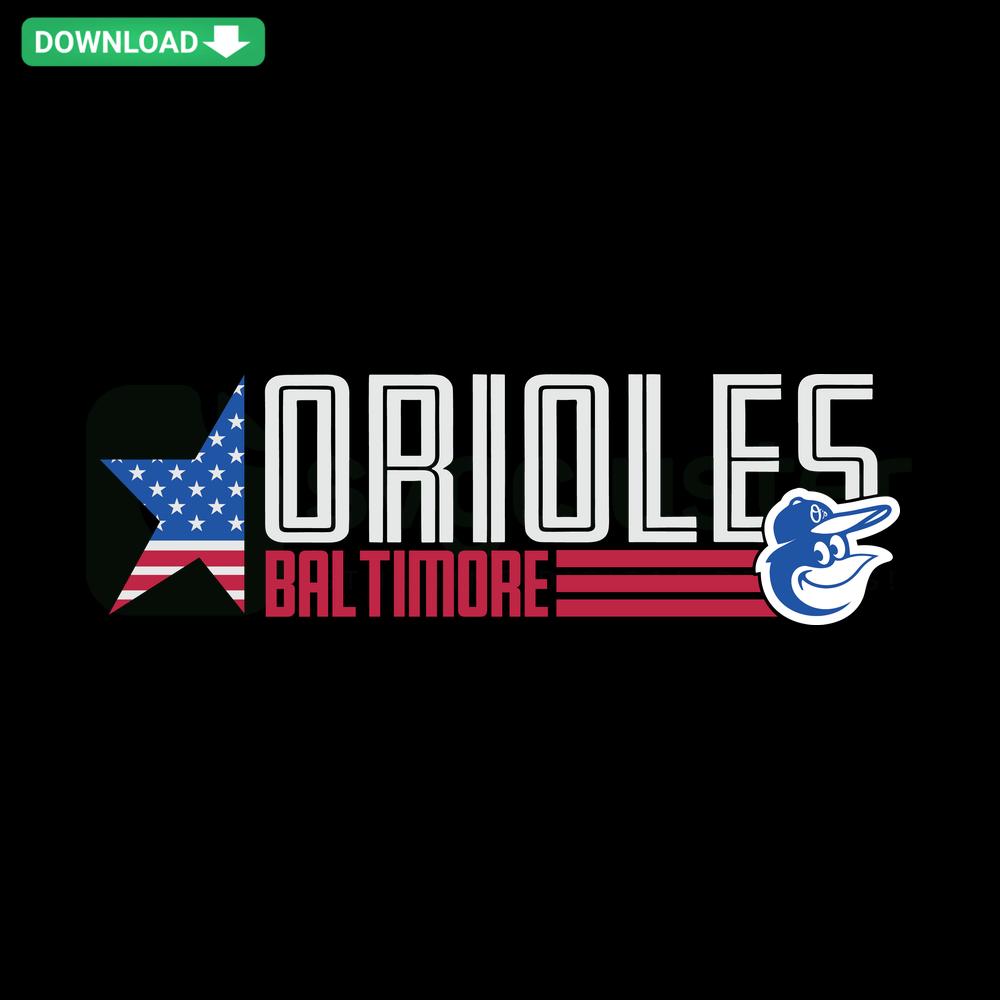 Baltimore Orioles American Star SVG Design, Perfect for Wall Art, Digital Download, Baseball Team SVG Files