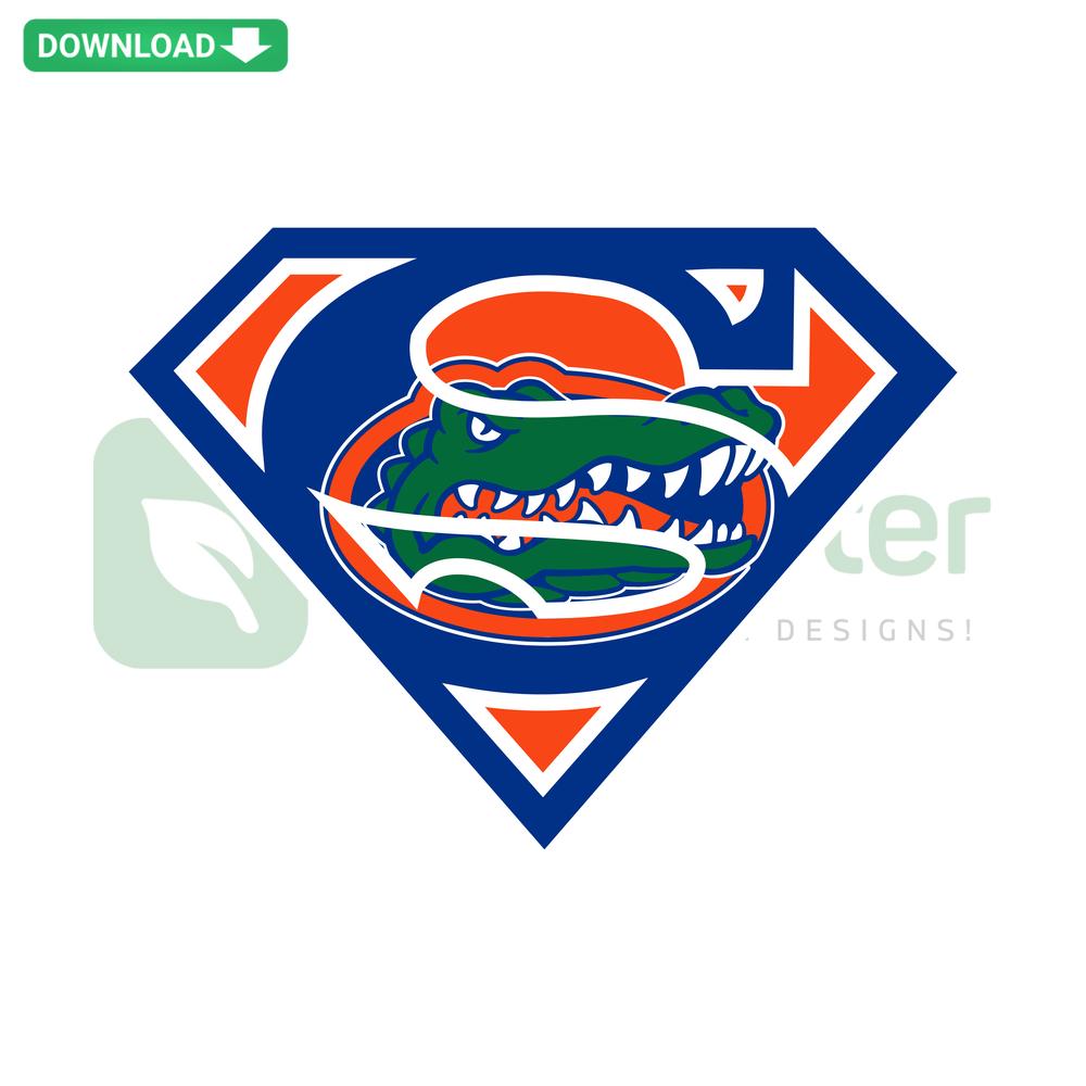 Superman Logo Florida Gators Football SVG, T-Shirt Design, Digital Download, SVG Files, Sports Logo, University of Florida Fan Art