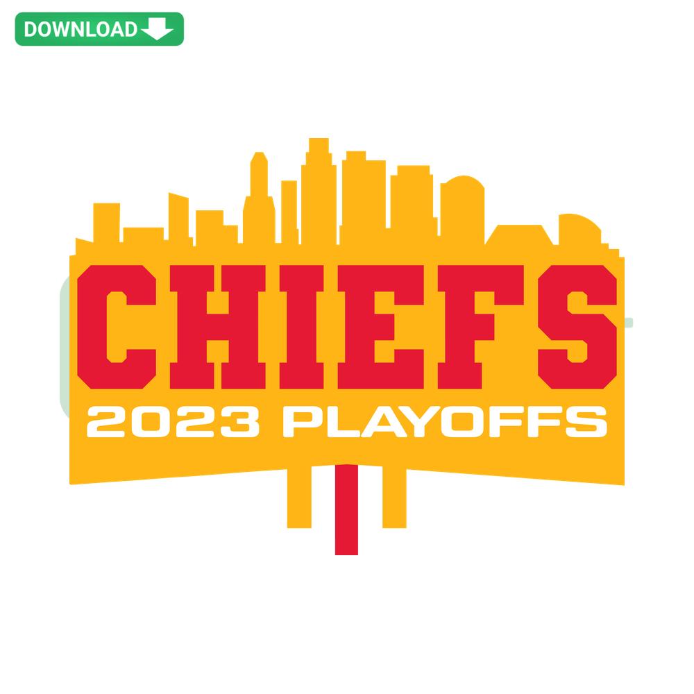 Kansas City Chiefs 2023 Playoffs Football City SVG, digital download, red and gold design, printable assets, fan gear