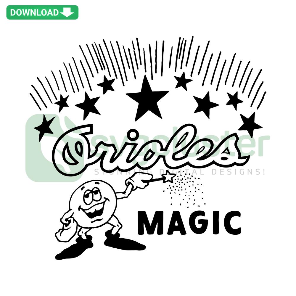 Baltimore Orioles MLB SVG, Magic-themed digital download vector graphic, ideal for crafting and sports merchandise.
