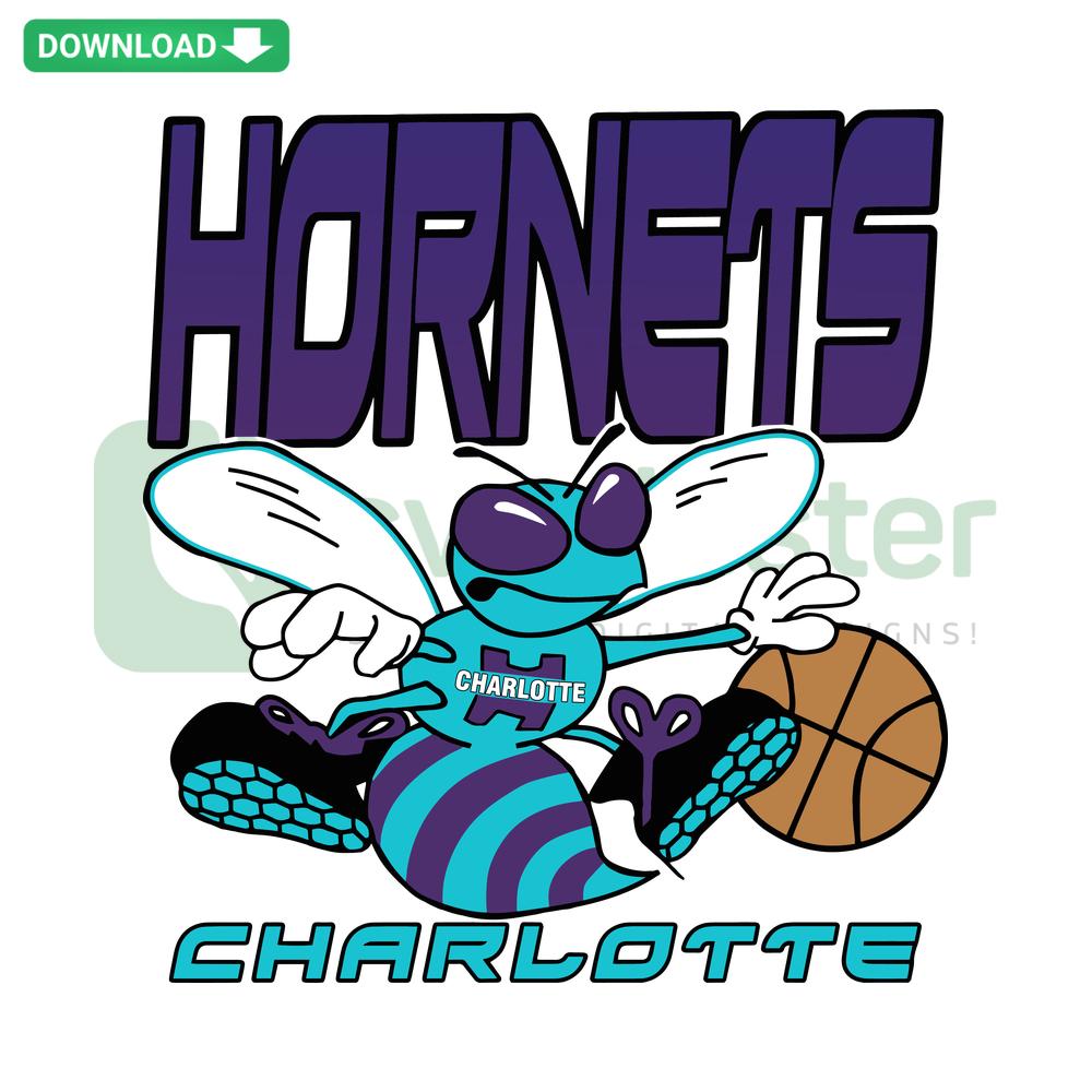 Charlotte Hornets NBA Logo SVG Download, Instant Cricut Cut File, Basketball Team Emblem, Digital Design, Sports SVG.