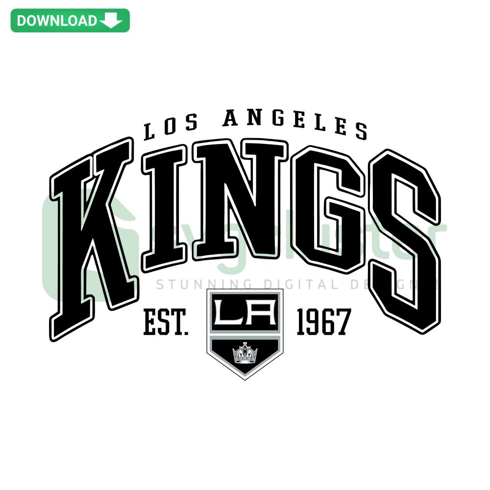 Los Angeles Kings SVG Design, Digital Download for Home Decor. Perfect for sports-themed crafts, DIY projects, NHL fans.