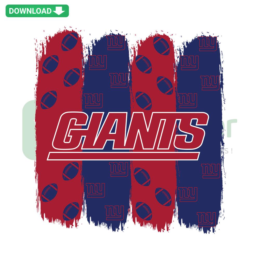 New York Giants Football Pattern SVG, premium design featuring team logo, perfect for crafting and digital projects.