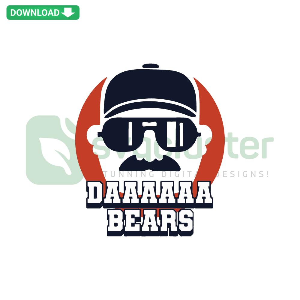 Chicago Bears SVG Design for Cricut, Vector Cut File Download, Sports Logo, Bear with Text, Digital Art for Crafts