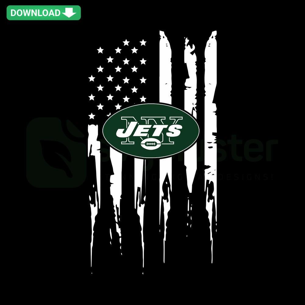 New York Jets flag SVG design for Cricut, featuring team's logo and colors, instant digital download.