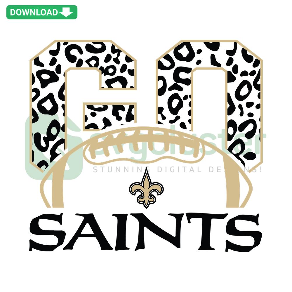 Leopard print New Orleans Saints logo SVG, Cricut-ready, digital download, NFL team design.