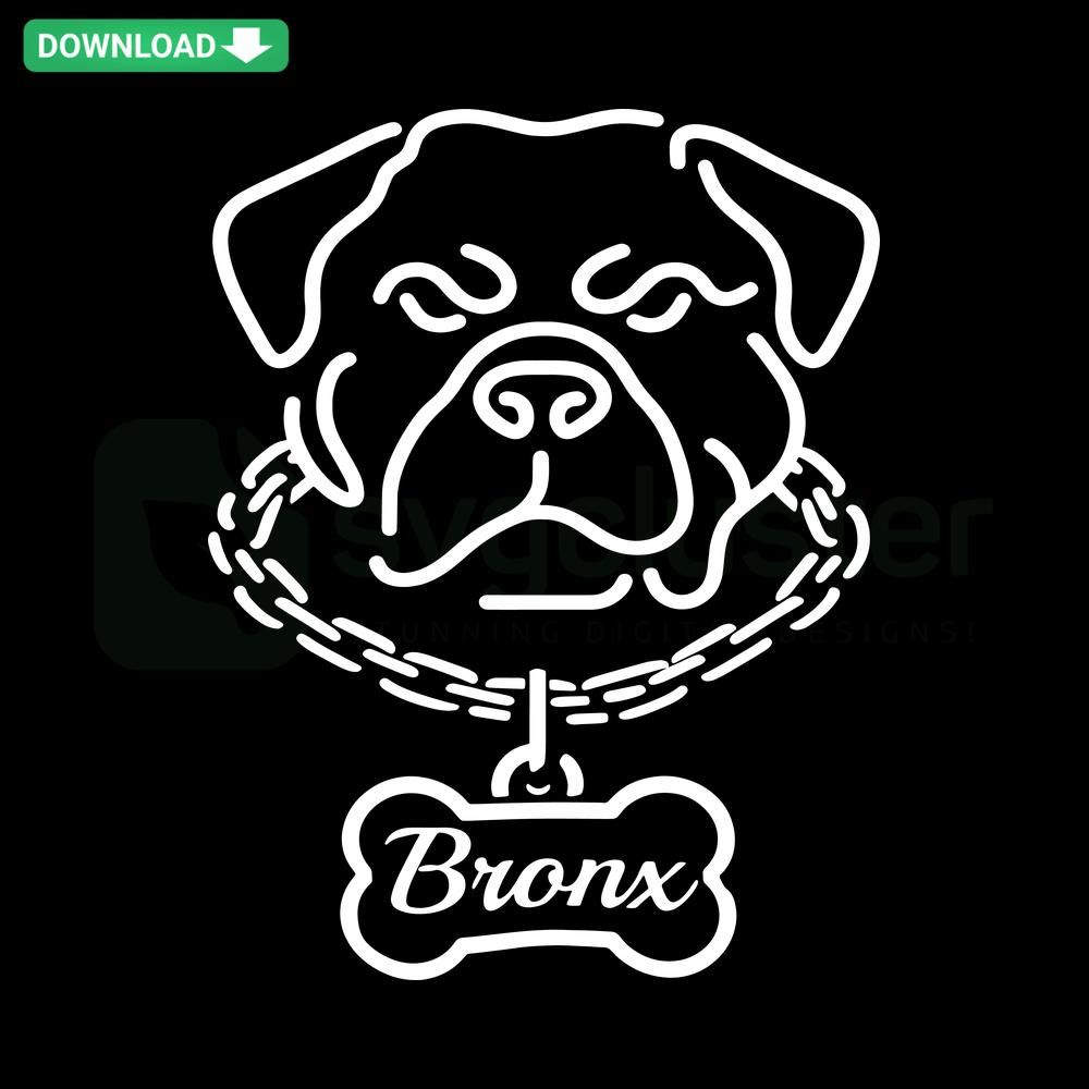 Bronx Dog Chain New York Baseball SVG, High-Res Digital Download, Stylish NY Sports Design, SVG Files for Crafting and Printing