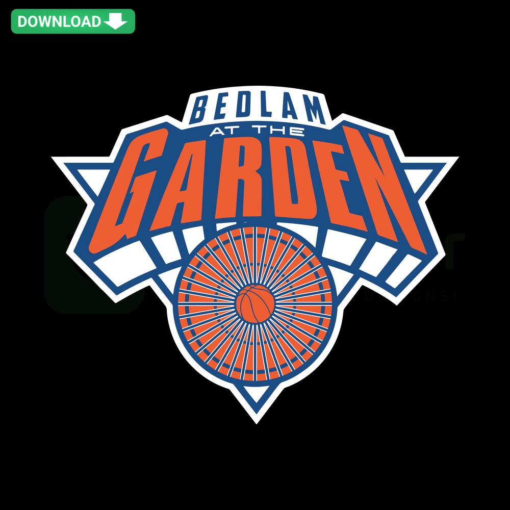 New York Knicks Basketball SVG Design, Bedlam At The Garden, Instant Digital Download, Sports Graphics, Knicks Logo, Fan Art