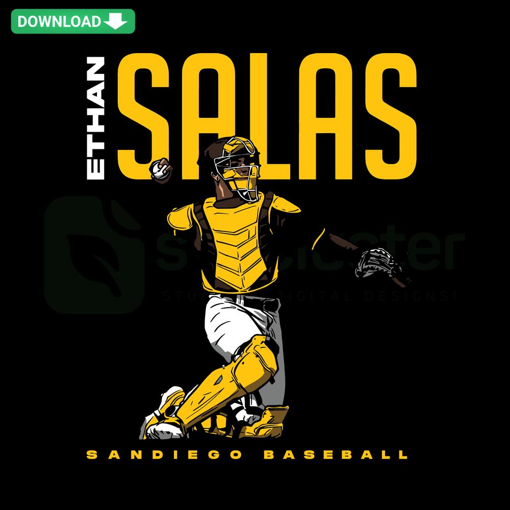 Ethan Salas San Diego Padres SVG Design, Baseball Player Graphic, Crafting Cut File, DIY Sports Decor, Padres Team Art