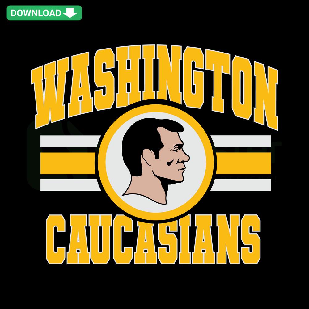 Washington Football Jones Caucasians SVG design featuring bold text and team colors, perfect for DIY crafts and apparel.