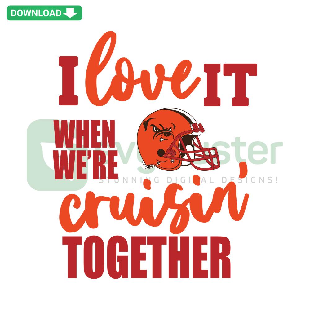 Cleveland Browns Cruisin Together SVG Design, featuring vector art with team colors and football theme. Perfect for sports fans.