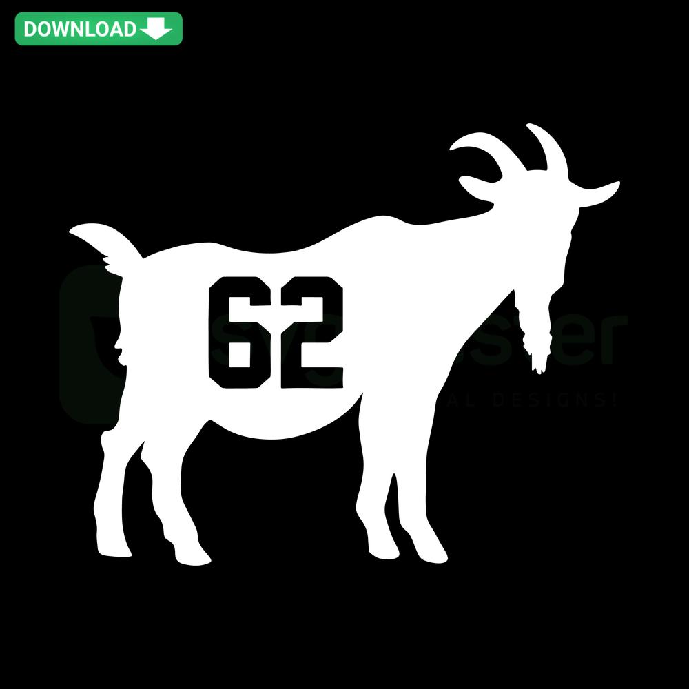 Jason Kelce Goat 62 Philadelphia Eagles SVG, vibrant graphic design, sports theme, digital download, SVG design file.