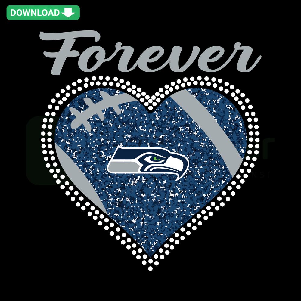 Seattle Seahawks Heart Diamond SVG, Vector Design: Football-themed SVG with heart and diamond elements for craft projects.
