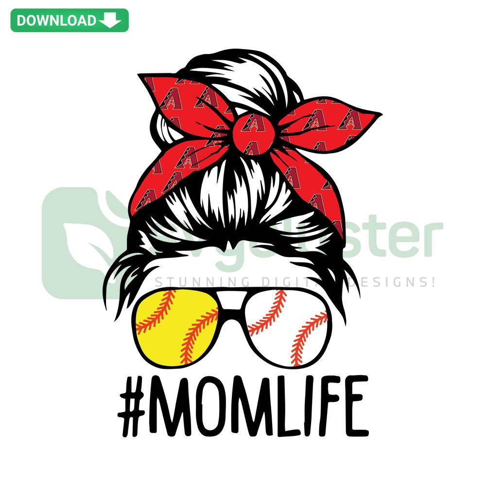 Arizona Diamondbacks Baseball Mom SVG Design, Sports Themed SVG File Collection for Crafting and Personalized Projects