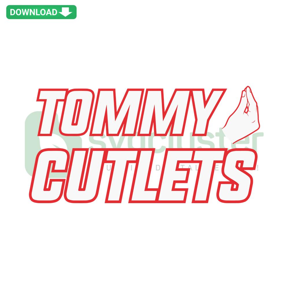 New York Giants Football Tommy Cutlets SVG Template for Cards, featuring team logo and player illustration. Perfect for sports fans.
