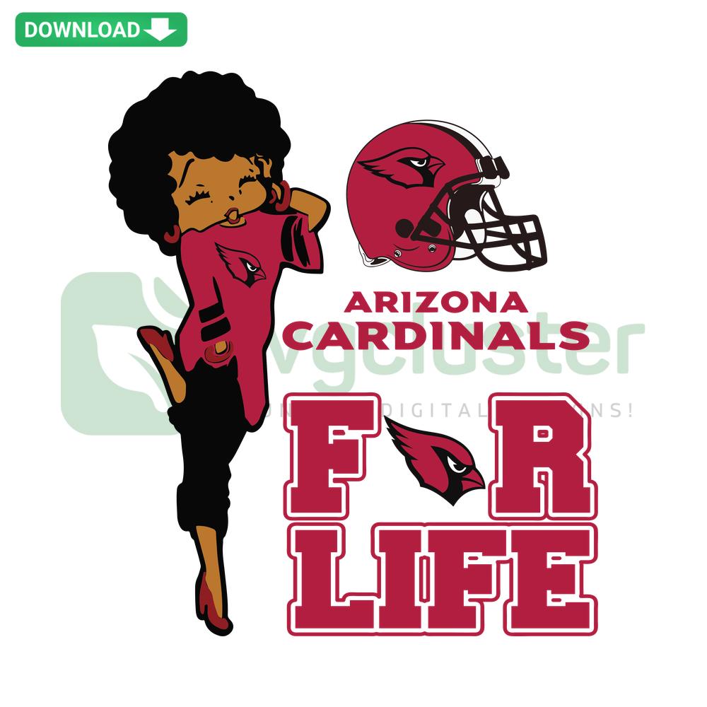 Arizona Cardinals For Life Girl Helmet SVG, featuring a feminine twist on team helmet design for home decor purposes. Ideal SVG design.