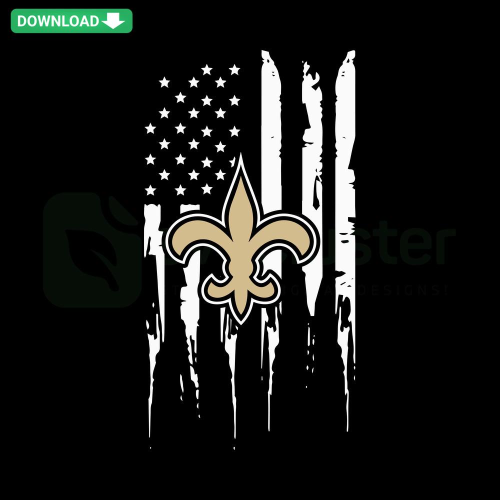 New Orleans Saints Logo SVG, black and gold design for Cricut, digital download, graphic design files for crafting projects.