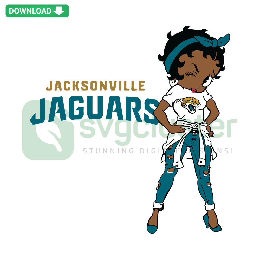 Jacksonville Jaguars Girl SVG Download: Feminine sports design featuring team colors and logo. Perfect for crafting, DIY projects.