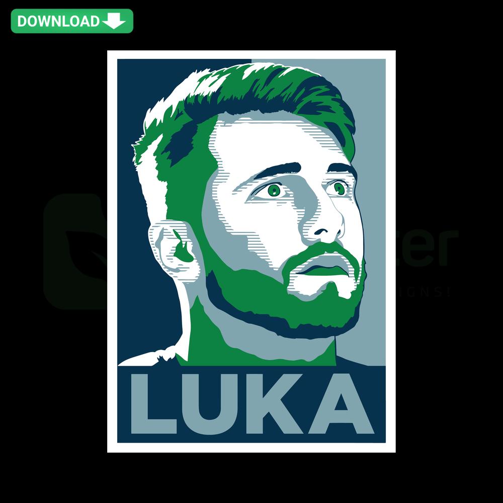Dallas Mavericks Luka Player SVG, digital download, premium basketball graphics, vector design, sports illustration.