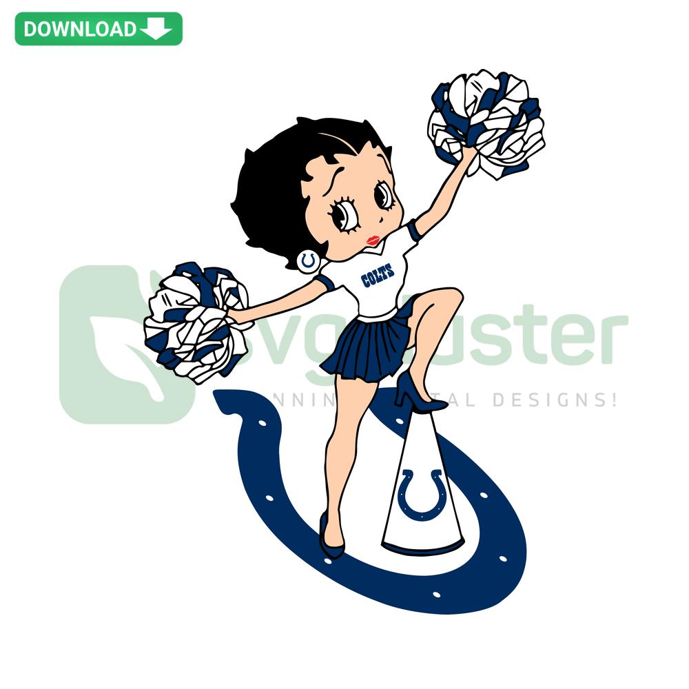 Indianapolis Colts inspired fangirl SVG design, perfect for crafting; digital download, printable format, sports fan SVG.