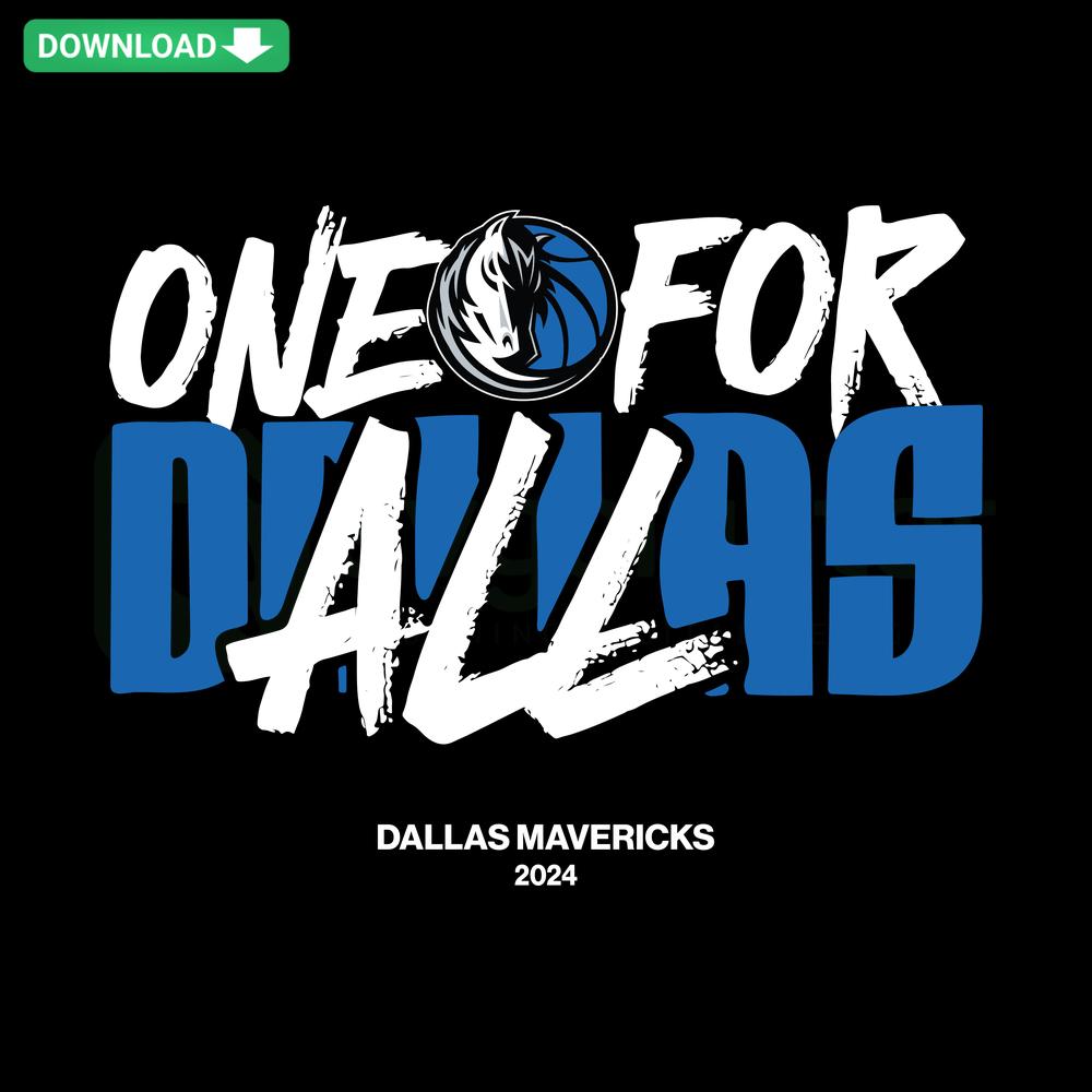 Dallas Mavericks 2024 NBA Playoffs SVG, Vector Design featuring team logo and playoff theme in bold blue and white styling.