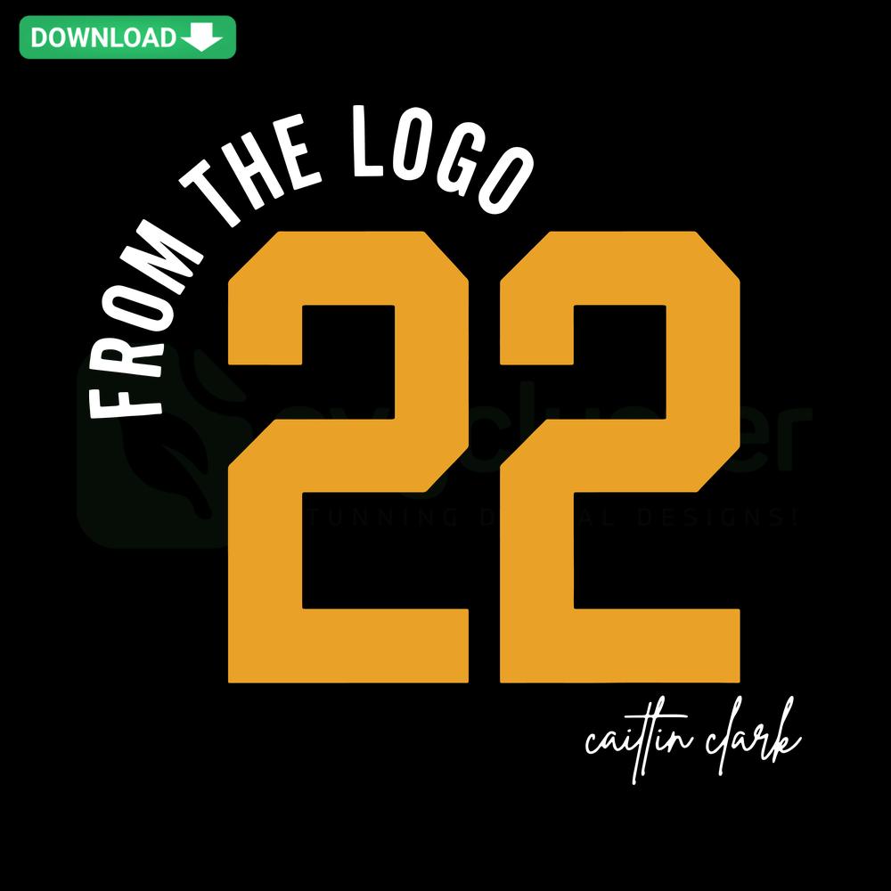 Caitlin Clark Iowa Hawkeyes SVG logo for Cricut, digital download, featuring number 22 jersey design. Perfect for sports crafts.