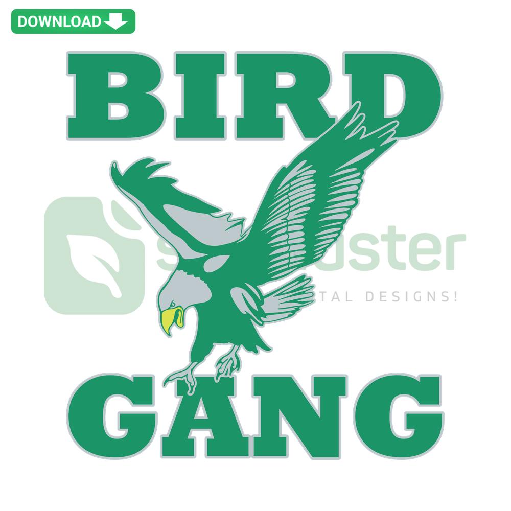 Philadelphia Eagles Bird Gang SVG, high-res digital download; vibrant eagle design, team spirit, perfect for crafts and merch.
