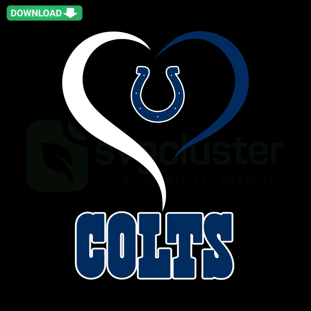 Indianapolis Colts SVG Template for Cards, Love Theme, Digital Download, Sports Team Logo, Customizable Design, Crafting Resource