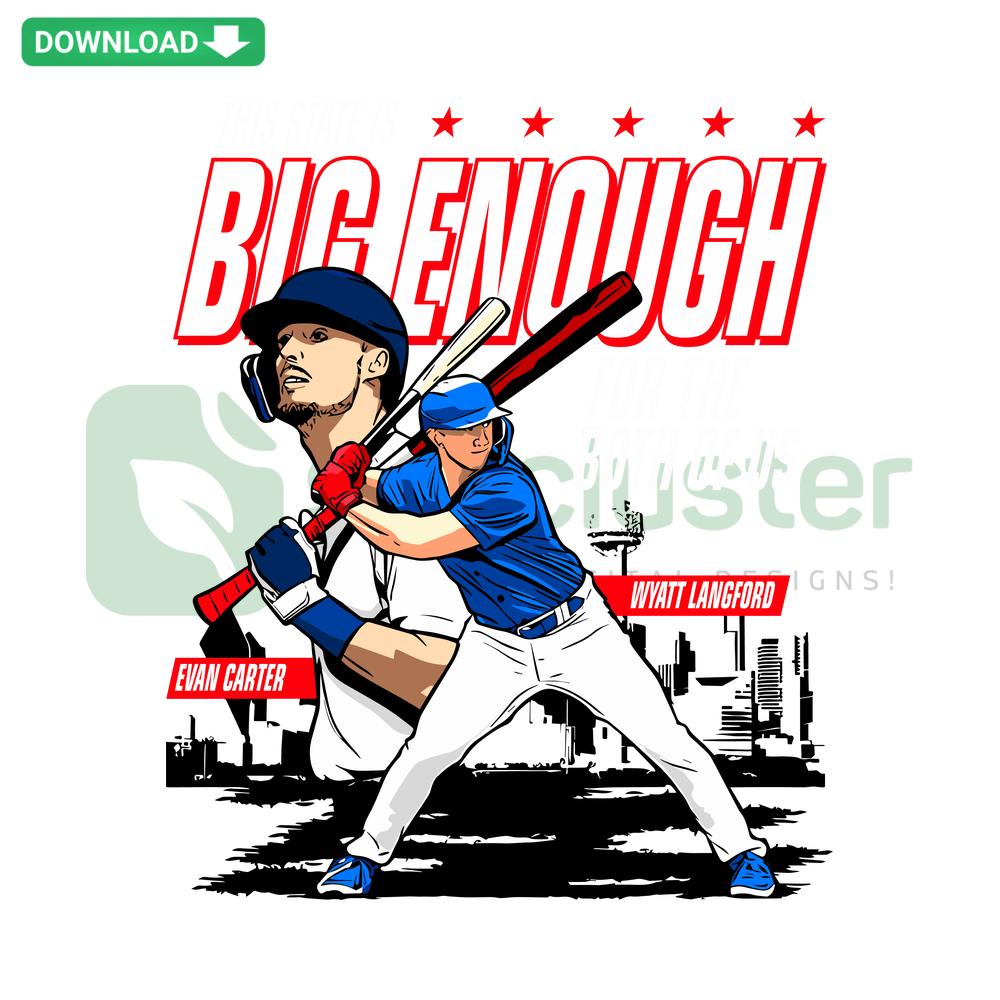 Texas Rangers SVG design with The State Is Big Enough For The Both Of Us text, featuring Texas silhouette, downloadable SVG.