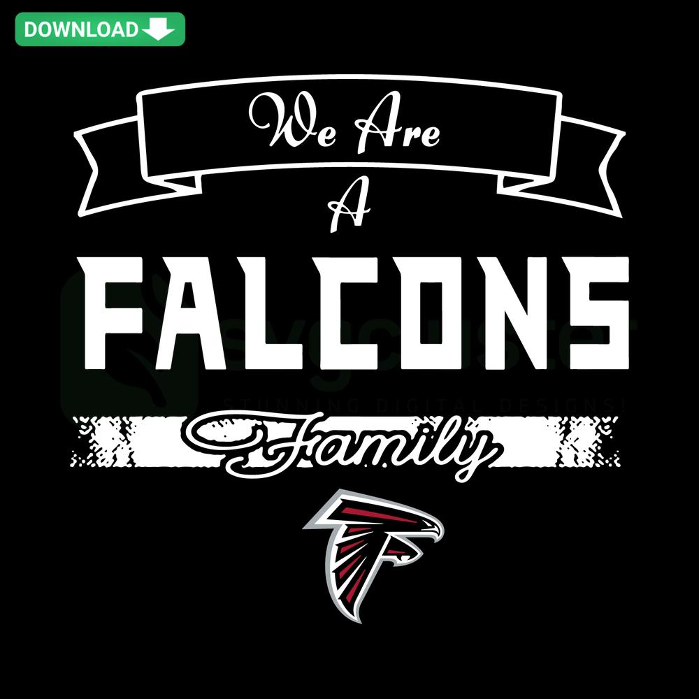 Falcons Family SVG Graphic, Digital Download featuring bold, stylized falcon design, perfect for DIY crafts & sports fans.