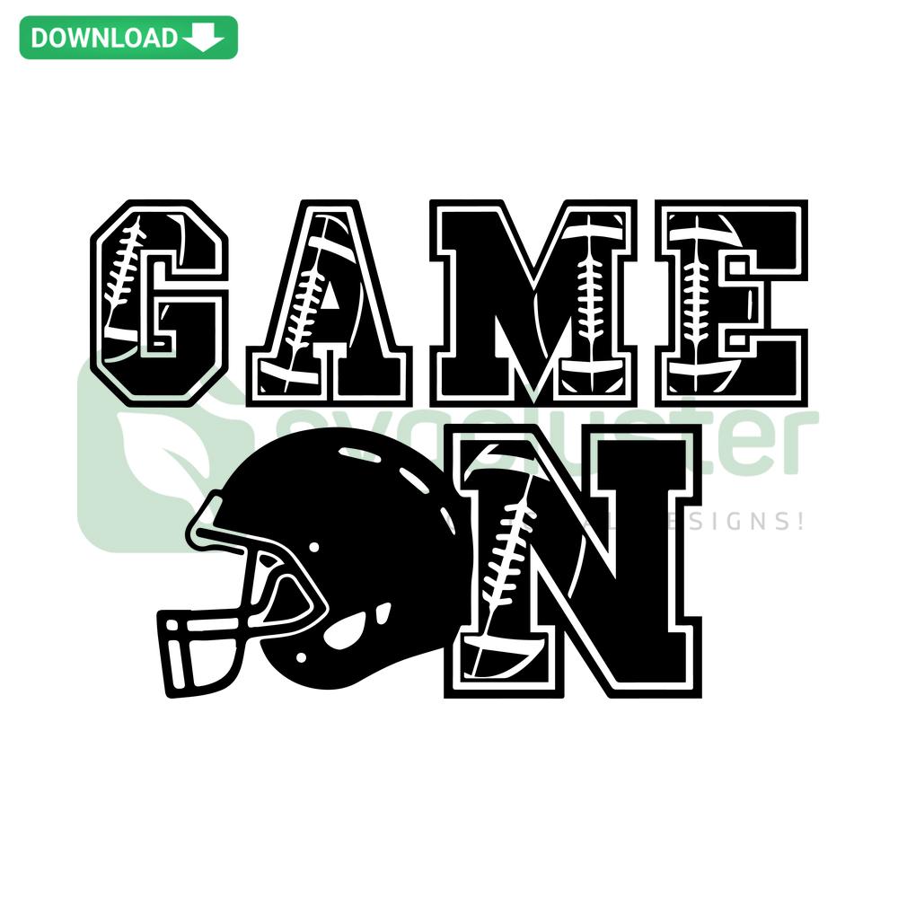 Custom football shirt made using Game On Football SVG design on Cricut