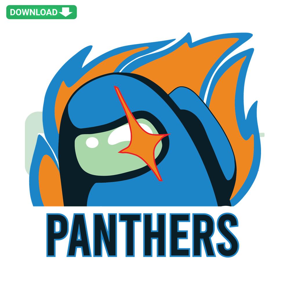 Carolina Panthers Among Us SVG, Editable, Digital Download, NFL-inspired Crew Member Design, Vector File for Craft Projects