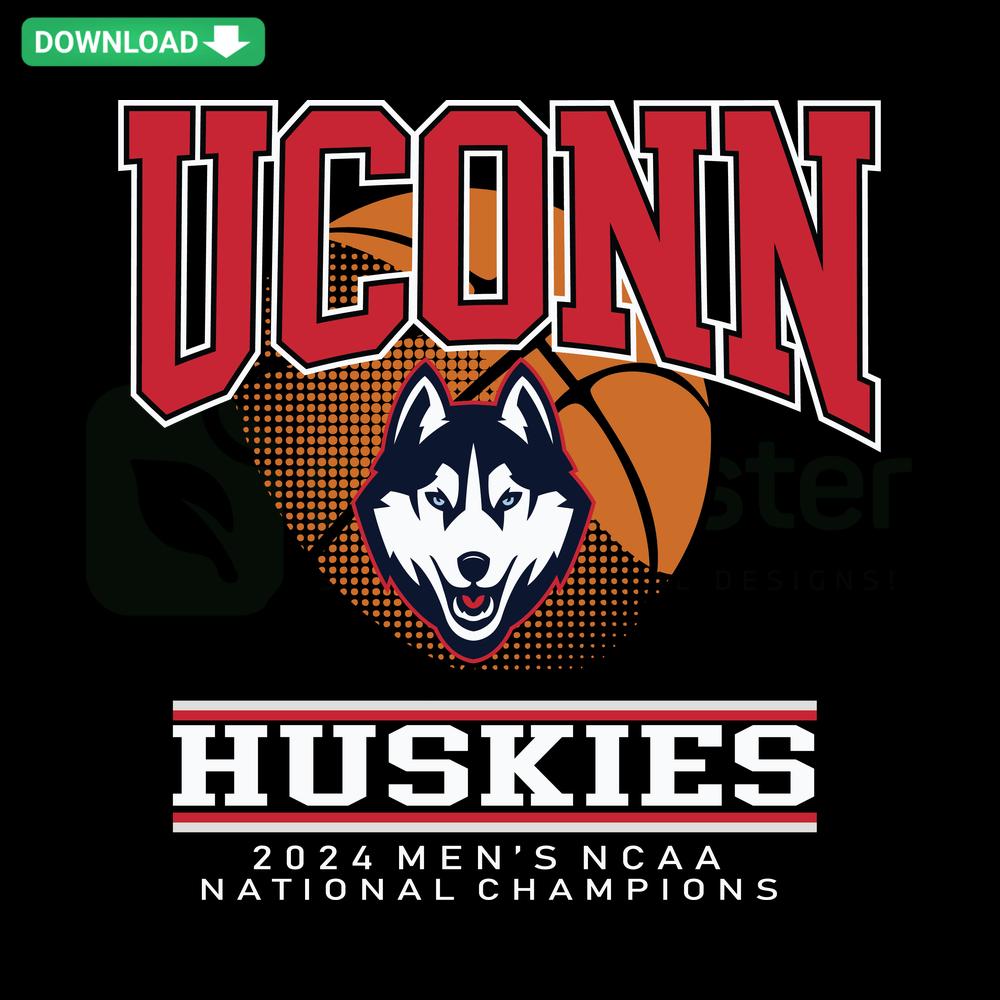 UConn Huskies Retro Basketball NCAA National Champions SVG Design: Vintage logo clip art, university pride, vector graphic.