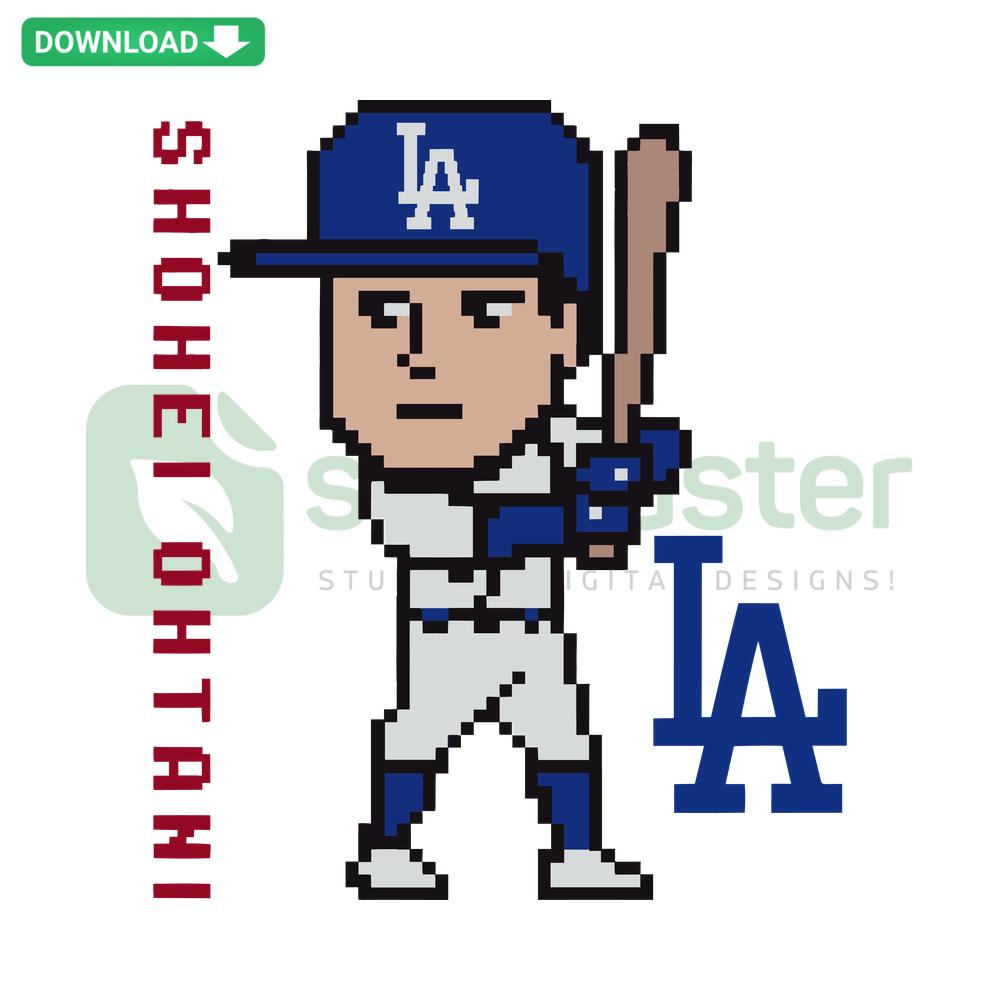 Los Angeles Dodgers Shohei Ohtani SVG Design, High-Quality Digital Download, Perfect for Fans, Baseball-Themed Art