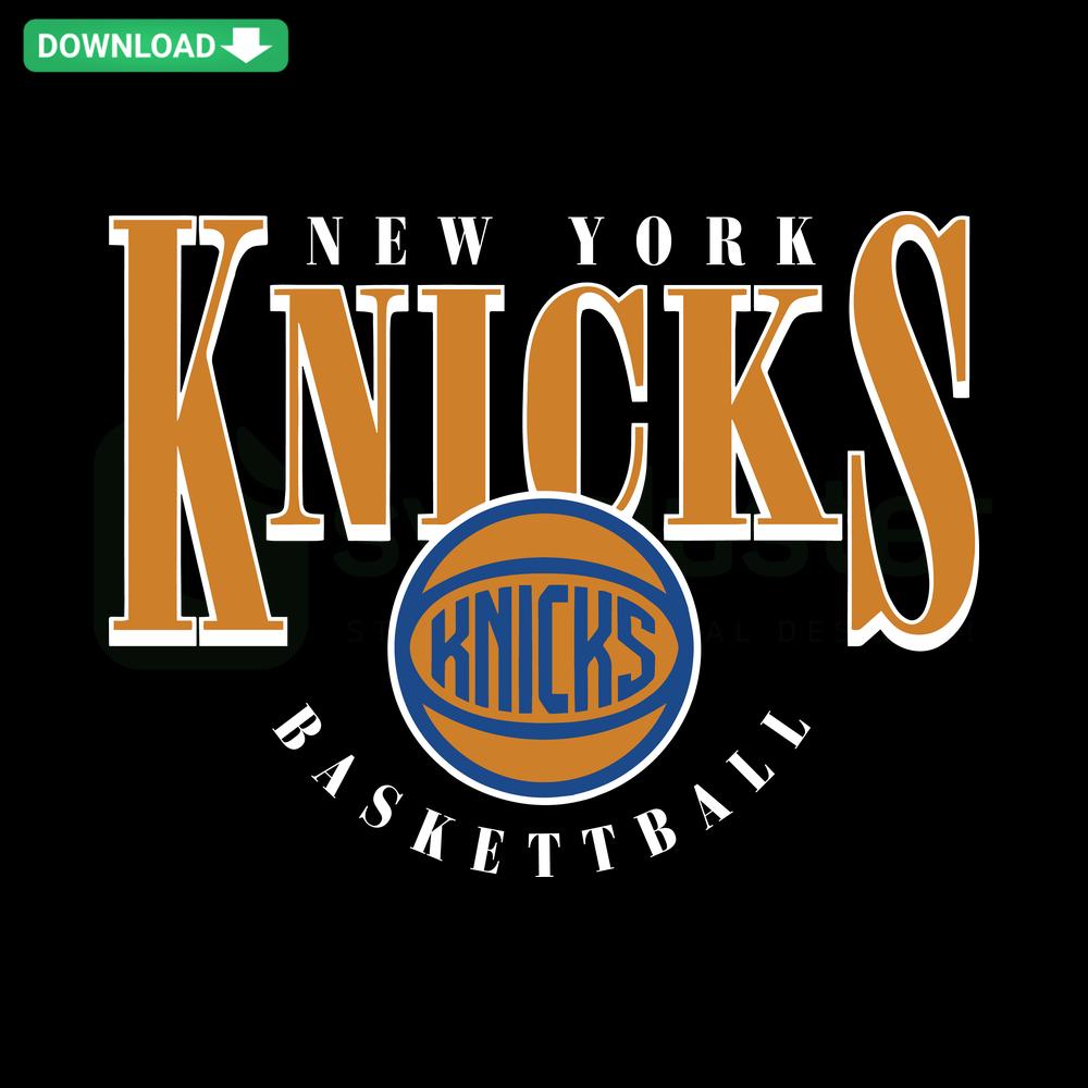 Vintage New York Knicks Basketball NBA SVG, Retro High-Quality Design, Digital Download, Perfect for Sports Fans and DIY Projects.