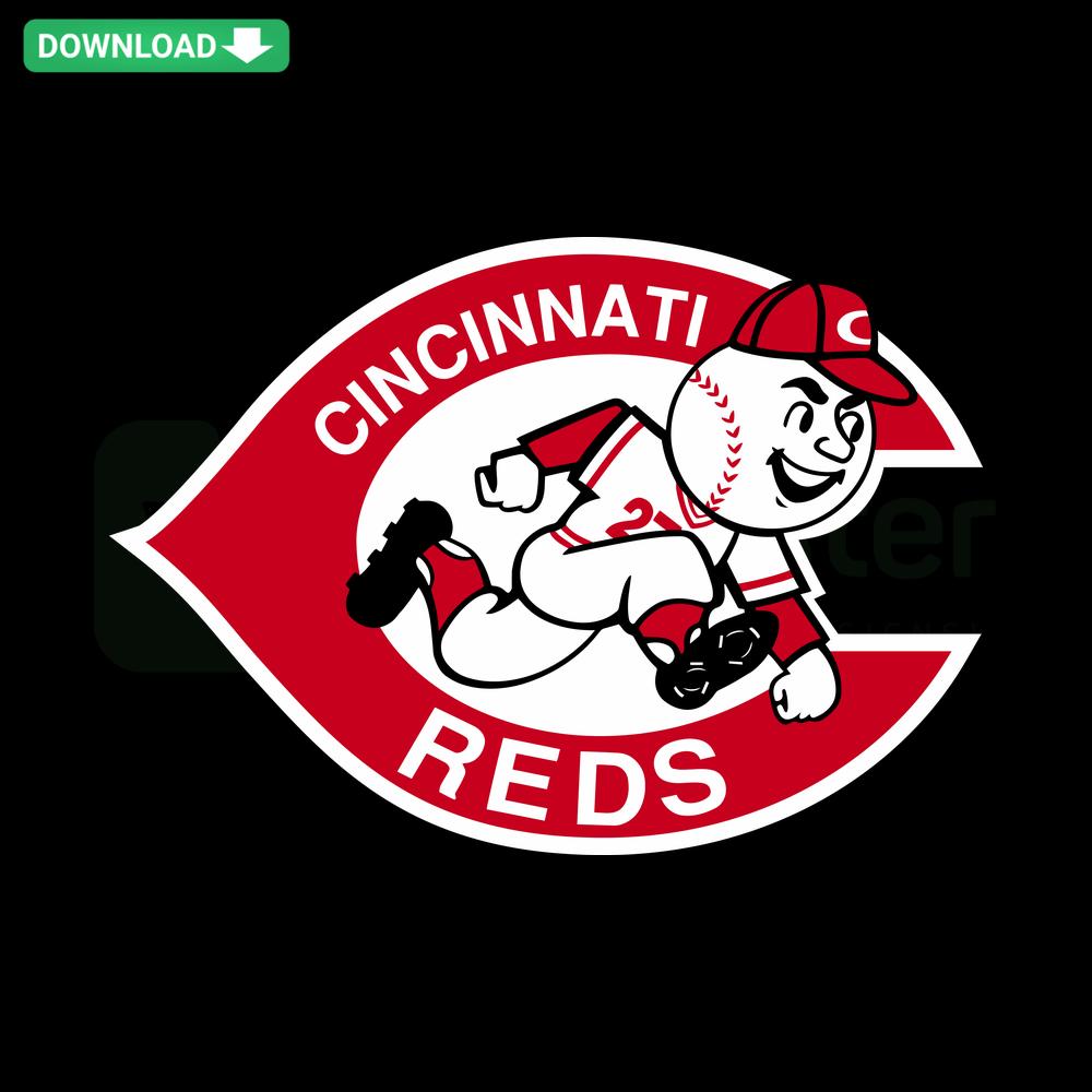 Cincinnati Reds logo, MLB Baseball SVG file, high-resolution digital download, perfect for crafting, cutting, and design projects.